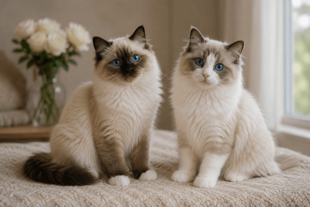 Birmadoll Seal point Mitted en Bicolour Mitted